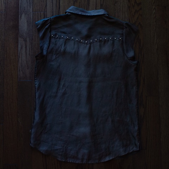 SCOTCH & SODA SLEEVELESS BLOUSE | BLACK | SIZE PETITE (XS) - Picture 5 of 6